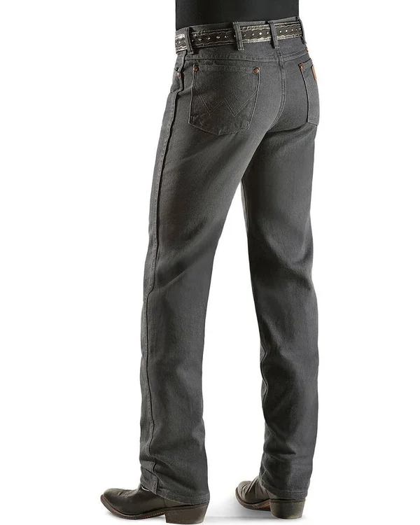 Wrangler Men's Cowboy Cut Slim Fit Charcoal Gray, 27x32
