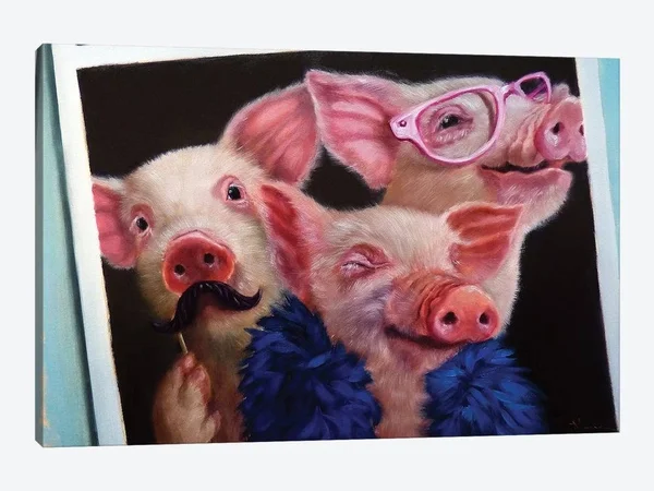 Lucia Heffernan Canvas Art Prints - Photoshoot ( Animal Art > Farm Animals > Pigs art)