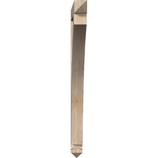 Ekena Millwork 3 1/2x22W x 38x22D x 46x22H Thorton Arts & Crafts Smooth BRACKET, Douglas Fir