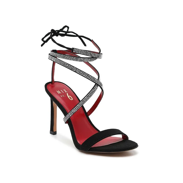 Mix NO. 6 Mesha Sandal - Women's, Black/Red, Size 6, Heels, Sandals