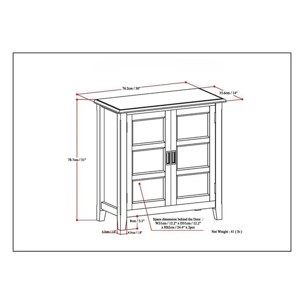 Wyndenhall Portland Solid Wood 30 inch Wide Traditional Low Storage Cabinet - 30x22W x 14x22D x 31x22H - Farmhouse Grey 80914394