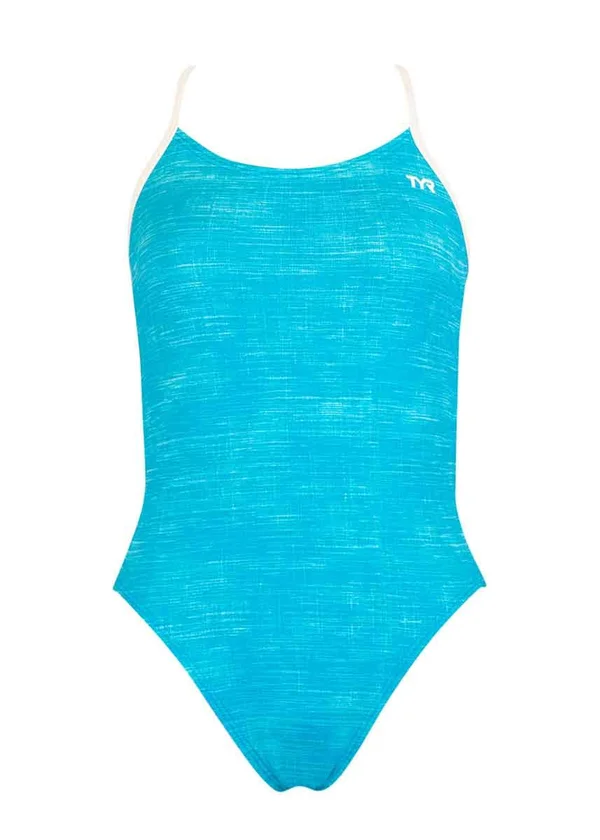 TYR Women's Sandblasted Cutoutfit Racerback Swimsuit, Size 34, Green