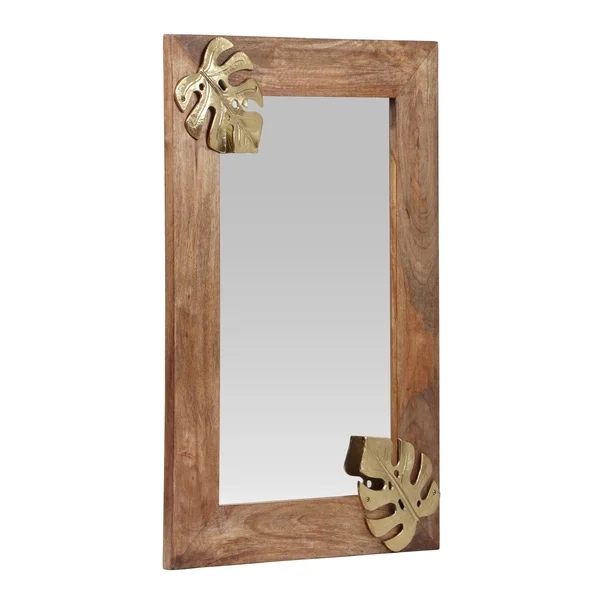 Ridgeway Boho Handcrafted Rectangular Mango Wood Wall Mirror by Christopher Knight Home - 24.00x22 L x 1.00x22 W x 36.00x22 H