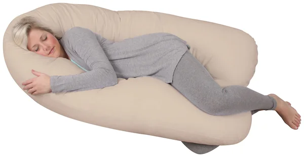 Leachco Back &n Belly Bliss Flexible Contoured Body Pillow - Beige