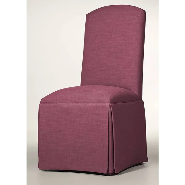 Darby Home Co Lamoille Traditional Skirted Upholstered Dining Chair; Fuchsia