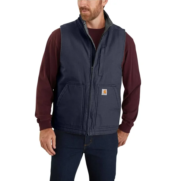 Carhartt Men's Washed Duck Sherpa Lined Mock Neck Vest