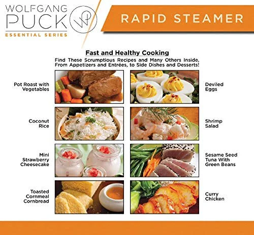 Wolfgang Puck 1400 Watt BPA-Free 3-Tier Rapid Food Steamer - Essential Series, 16.2 x 11 x 10.3"