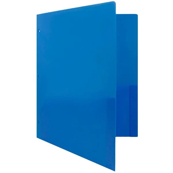 Jam Plastic Two Pocket 3 Hole Punched Presentation School Folder - Blue, 108/pack
