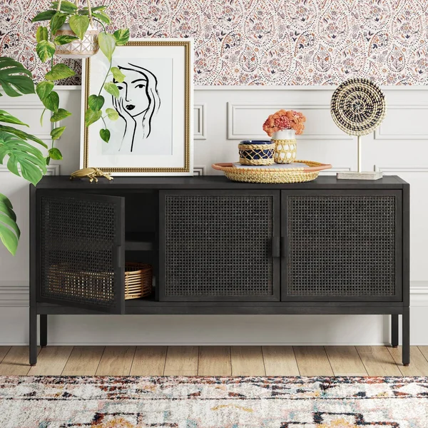 Minsmere TV Stand for TVs Up to 55x22 Black - Opalhouse