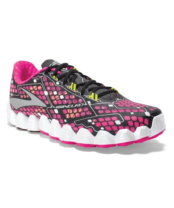 Brooks Neuro Running Shoe - Women's Pink Glo/Black/Nightlife - 8.5