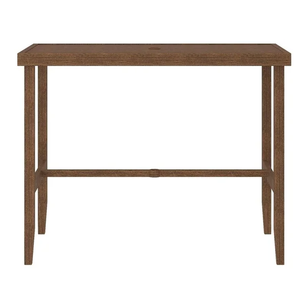 Porch & den Ambiance Steel Patio Bar Table - Brown