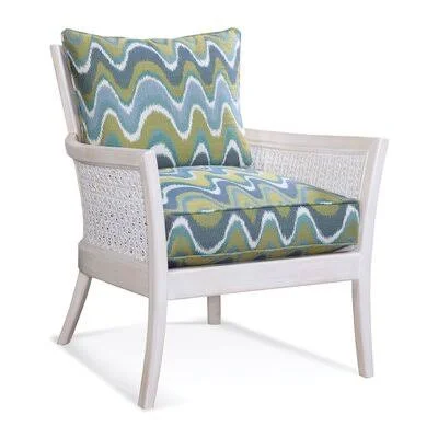 Star Dunes 29.5x22 Wide Down Cushion Armchair Braxton Culler Body Fabric: Beige Performance Fabric; 0851-73, Leg Color: Bisque