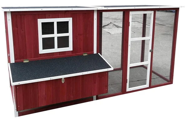Chicken Coop Outlet 87 inch Wood Backyard Hen House 4-6 Chickens Nesting Box & Run New, Red