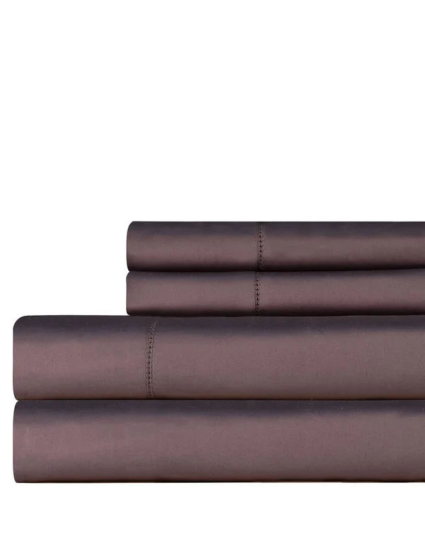 Celeste Home 610 Thread Count Pima Cotton Sheet Set, Queen, Grey
