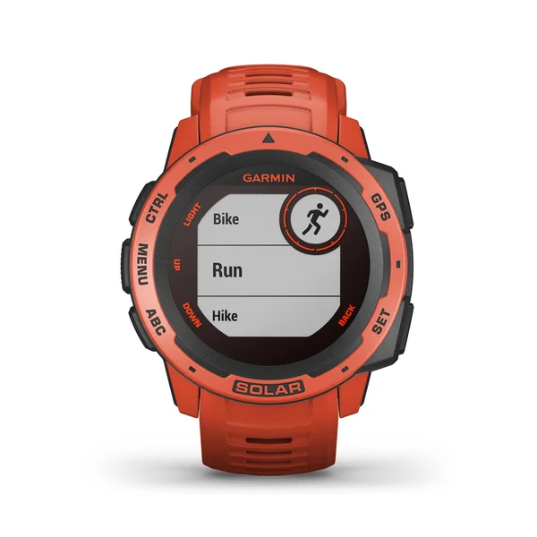 Garmin Instinct Solar Premium GPS Smartwatch with Included Wearable4U Ultimate Black Earbuds with Charging Power Bank Case Bundl
