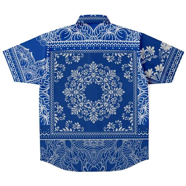 Bandana Shirt - Blue Xs
