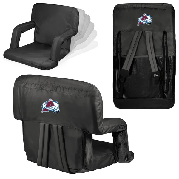 Black Colorado Avalanche Ventura Portable Reclining Stadium Seat