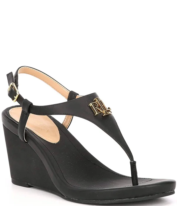 Lauren Ralph Lauren Women's Jeannie Sandals - Black - 7.5b