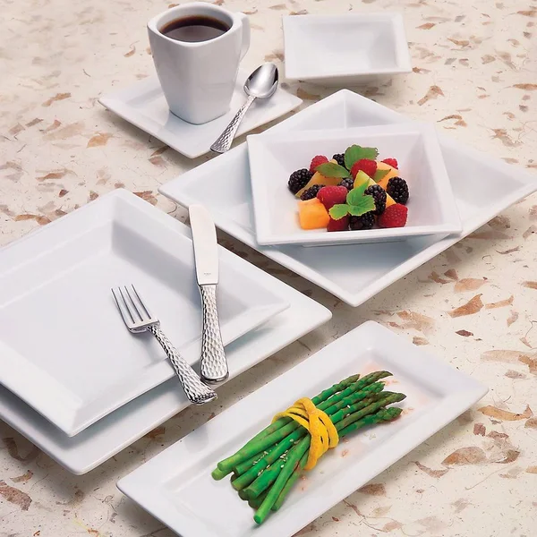 World Tableware Slate Porcelana Rectangular PLATE, 11 x 5 inch - 12 per Case