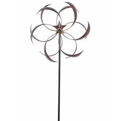 August Grove Lorraine Kinetic Dual Wind Spinner, Bronze