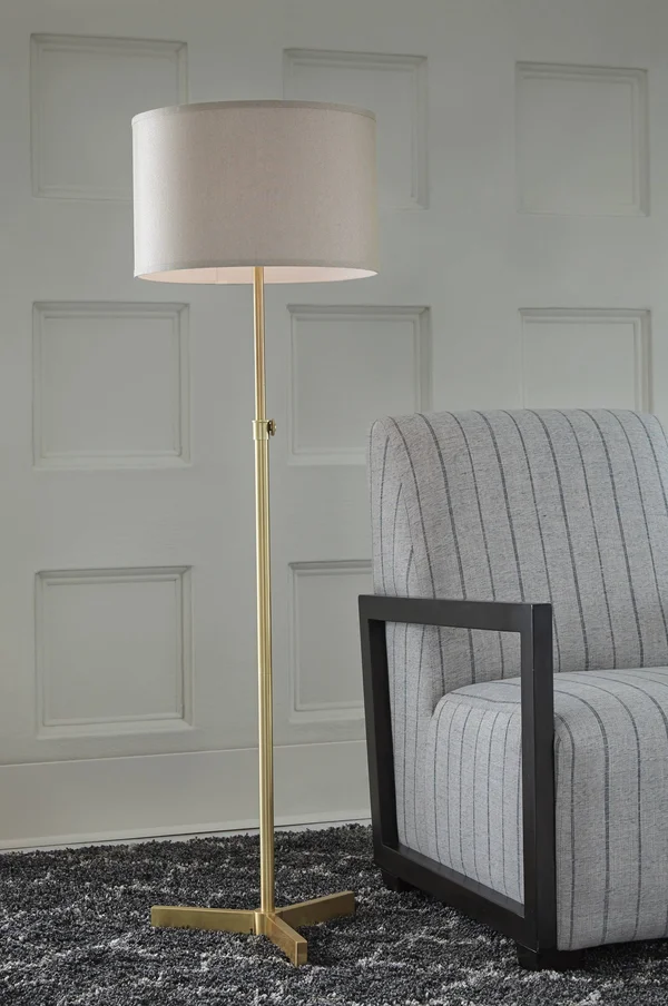 Ashley Laurinda Antique Brass Finish Metal Floor Lamp