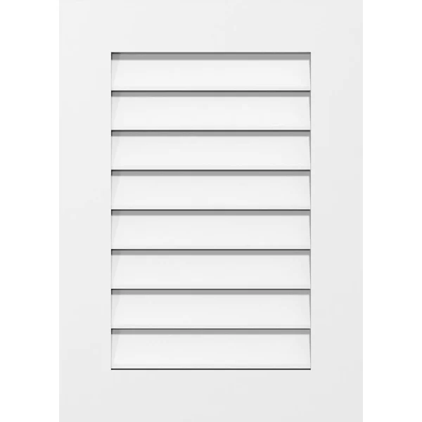 Vertical Surface Mount: Functional - Standard Frame PVC Gable Vent Ekena Millwork Size: 30x22 W x 20x22 L