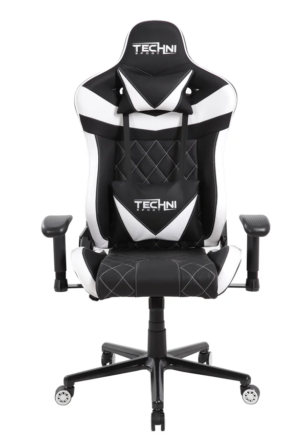 Techni Sport White Ergonomic High Back Video Gaming Chair