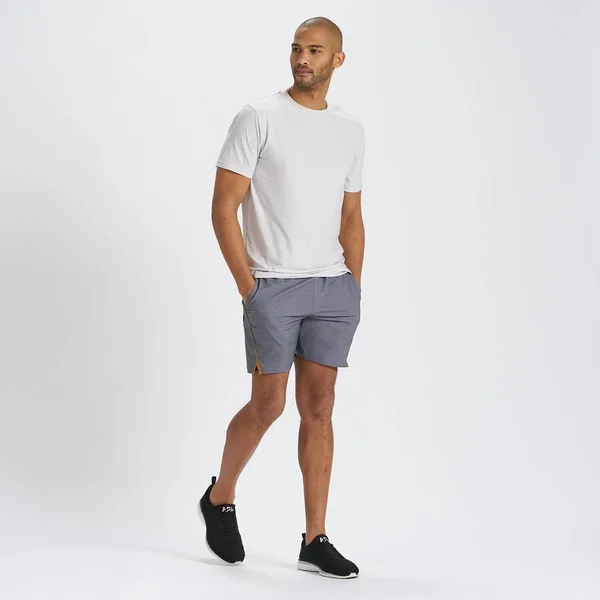 Vuori Trail Running Short Men's, Charcoal Heather Texture, M