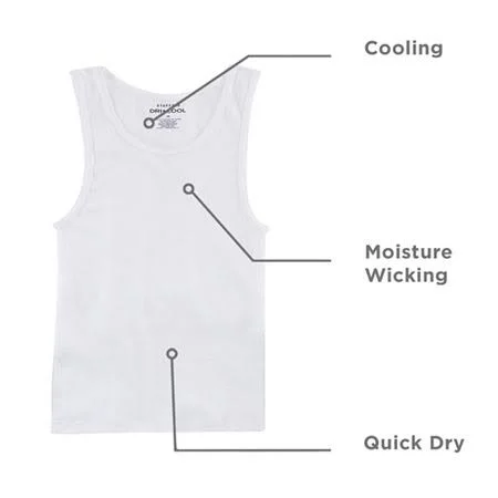 Stafford Dry+Cool Mens 4 Pack Sleeveless Tank Big & Tall, White, Big 2X-Large, Undershirts Tanks, Moisture Wicking|Quick