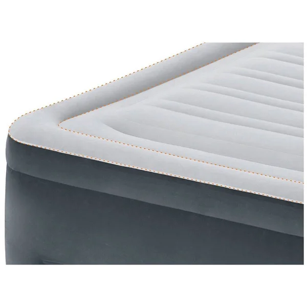 Intex Queen Comfort Plush Elevated Mattress Air Bed with Built-in Pump