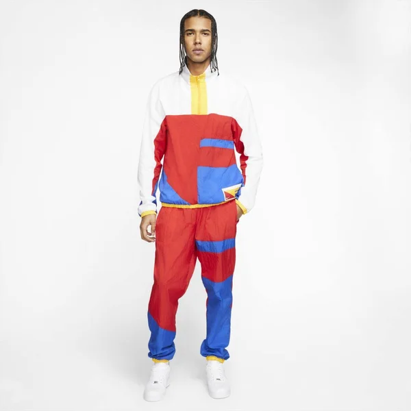 Nike Men's Flight Basketball Pants Yellow-Red-Blue CN8512-657