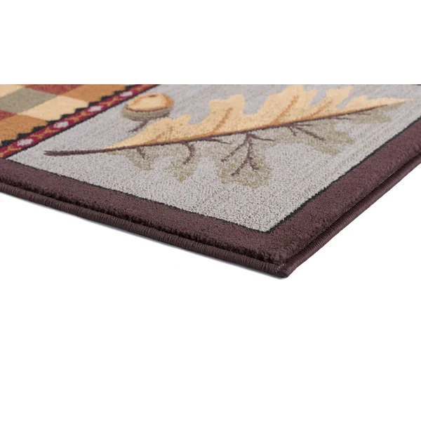 Alise Rugs Natural Lodge Novelty Lodge Area Rug - 3&11 x 5&3