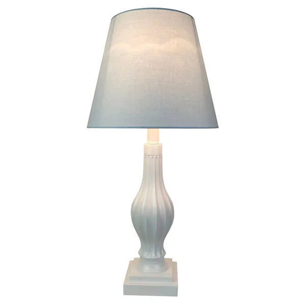 Creative Motion Polyresin Table Lamp with Silk Shade - Light Blue