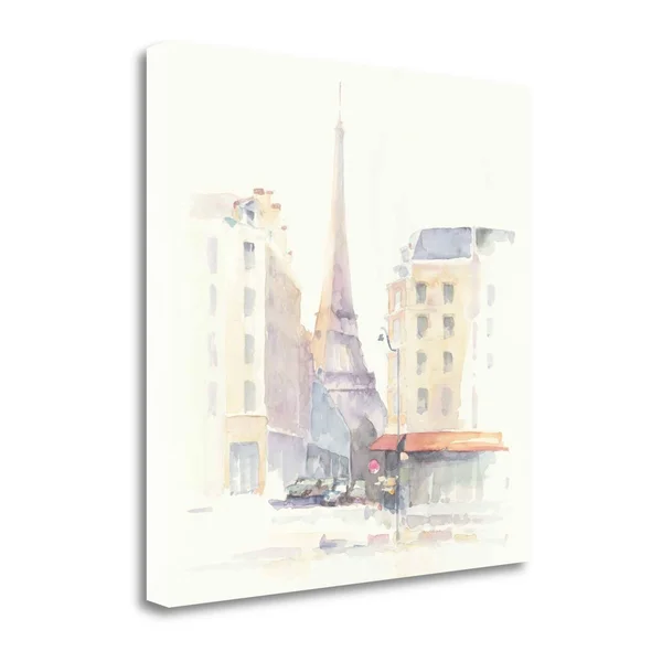 Tangletown Fine Art 'Paris Morning Square' Print on Wrapped Canvas - Beige