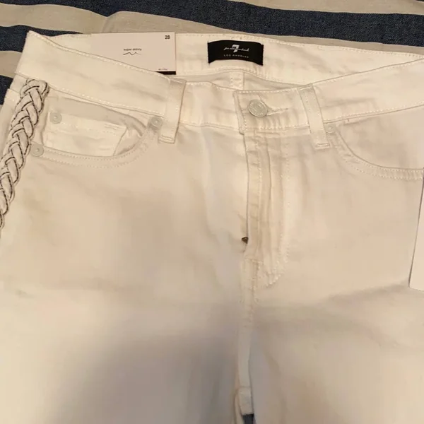 7-For-All-Mankind The Ankle Skinny in Clean White Clean White - 28