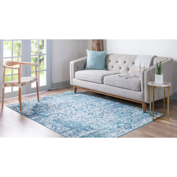 Amulet Navy Blue Vintage 4x6 Area Rug