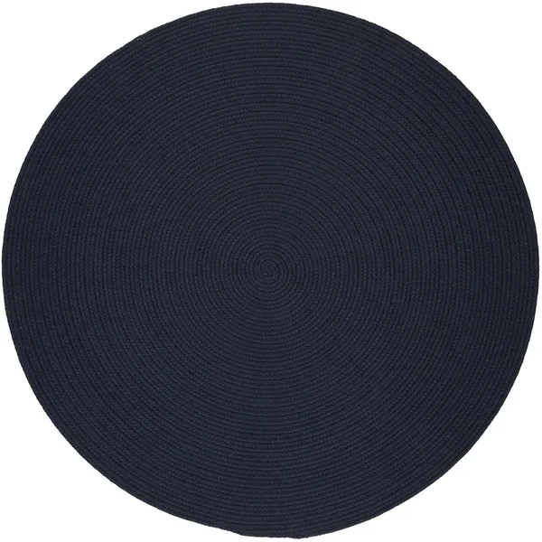 Rhody Rug Madeira Indoor/Outdoor Braided Rug - Navy - 10& Round