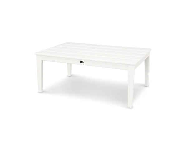 POLYWOOD Newport 28x22 x 42x22 Coffee Table - White - 42" x 17" x 27.38"