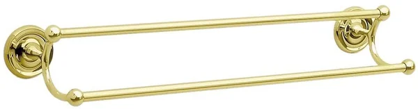 Smedbo V2364 Villa Polished Brass 24x22 Double Towel Rail