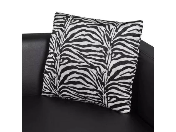 vidaXL Cube Armchair Artificial Leather Black