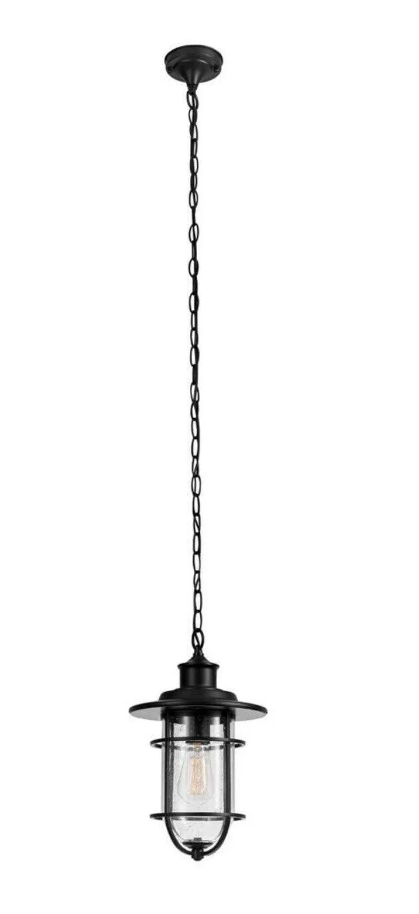 Globe Vintage Pendant, Outdoor, Black Finish