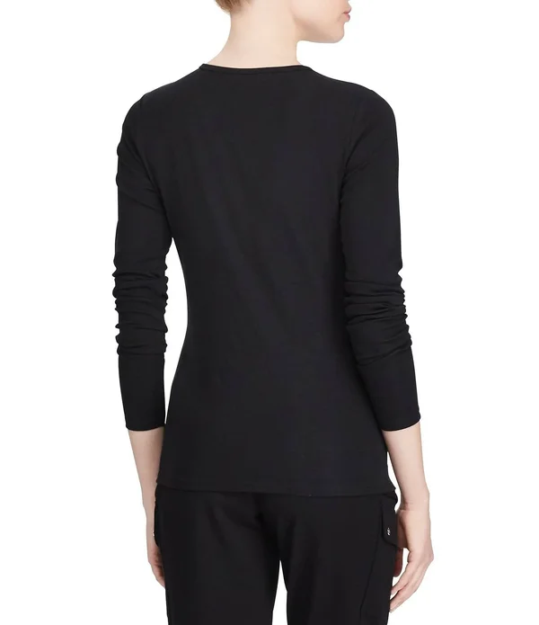 Lauren Ralph Lauren Long-Sleeve Stretch Cotton T-Shirt - S