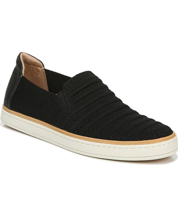 Soul Naturalizer Slip-On Loafer Flats - Kemper, Size 8-1/2 Medium, Black Knit