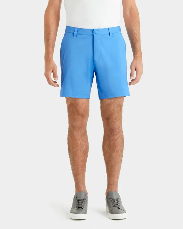 Rhone 7x22 Commuter Short, Men's Casual Shorts, Azure Blue, Size: 30