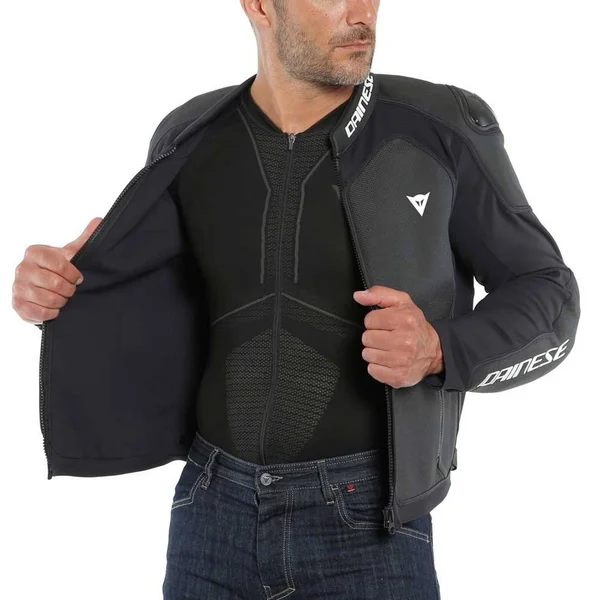 Dainese Intrepida, Leather Jacket Perforated - Matt-Black/Matt-Black/Matt-Black - 52