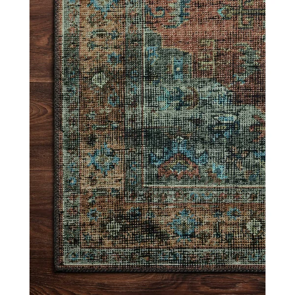 Alexander Home Leanne Traditional Distressed Printed Area Rug - 2&-6x22 x 12& Runner