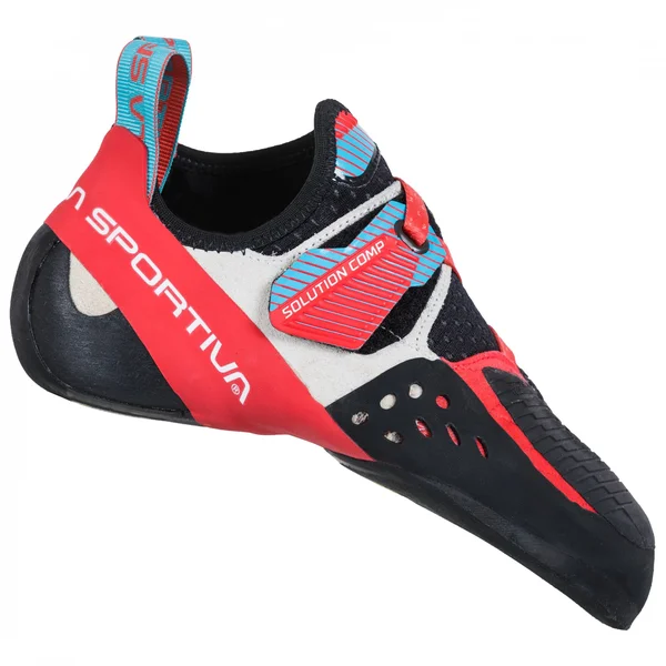 La Sportiva Solution Comp Climbing Shoes Blue Red Women - 35.5