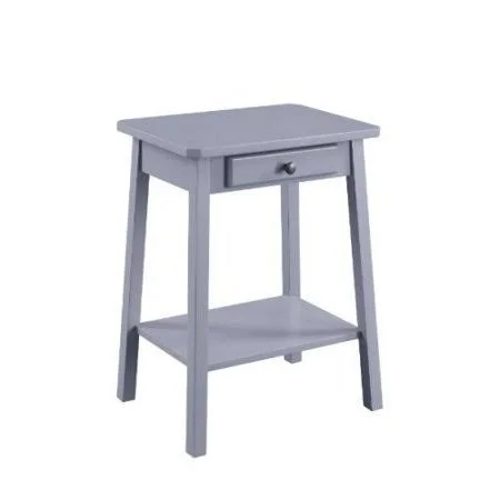 Fantadool Acme Kaife Accent Table - Gray Finish 97860, Size: 18