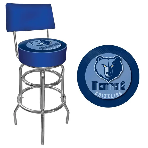 Trademark Los Angeles Clippers NBA Padded Swivel Bar Stool with Back