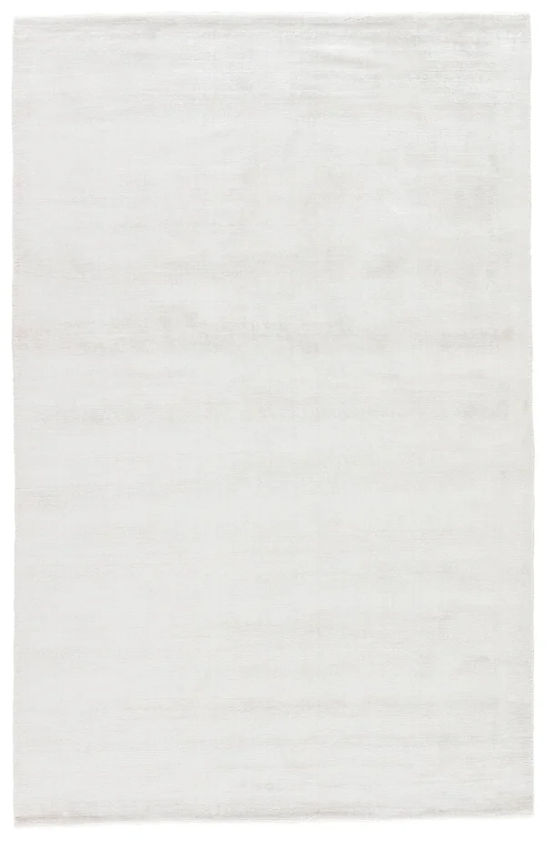 Urban Luxe Lizette Handmade Solid White Area Rug (5& x 8&)